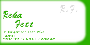 reka fett business card